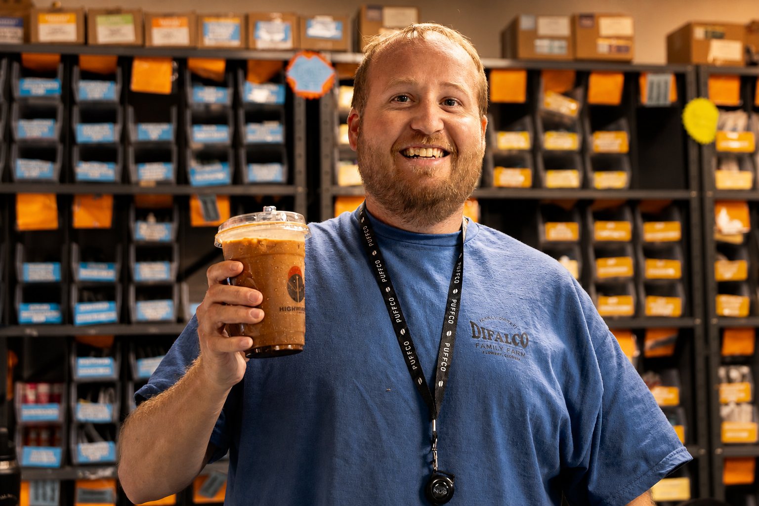 Iced coffee delivered to a local workplace